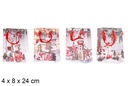 Bolsa regalo Navidad decorada 4x8x24 cm