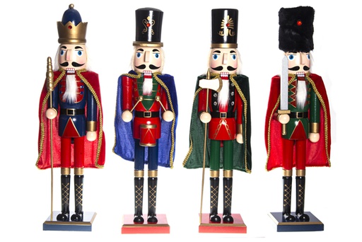 [119696]  Wooden nutcracker with cape assorted model 60 cm