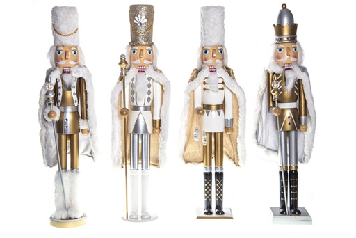 [119698] Wooden nutcracker with cape assorted model 50 cm