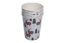 Pack 6 vasos papel decorado reno Navidad 260 ml