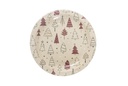 Pack 6 platos papel decorado árbol Navidad 18 cm