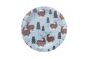 Pack 6 platos papel decorado reno Navidad 18 cm