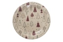 Pack 6 platos papel decorado árbol Navidad 23 cm