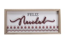 Feliz Navidad pendentif en bois 33x15 cm