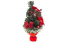 Red decorated Christmas tree 30 cm