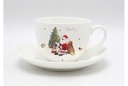 Juego taza cerámica Navidad decorada Papa Noel 280 ml