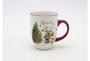 Taza cerámica Navidad decorada reno 330 ml