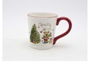 Taza cerámica Navidad decorada reno 600 ml