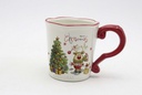 Taza cerámica Navidad decorada reno 560 ml
