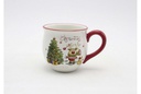 Taza cerámica Navidad decorada reno 430 ml