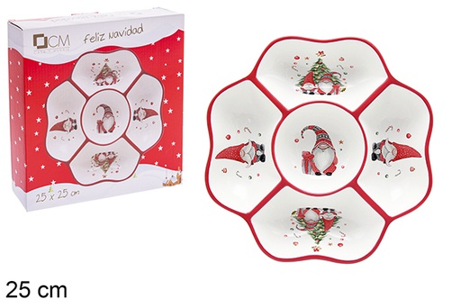 [120169] Antipasto natalizio in ceramica 25 cm