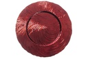 Assiette basse ronde en plastique decore d'etoiles rouges 33 cm