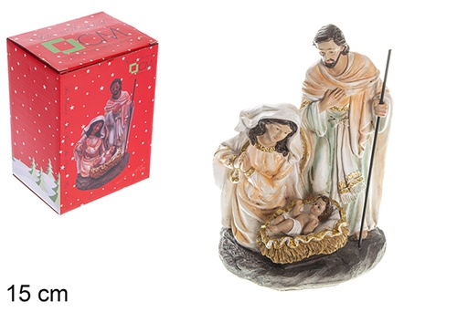 [120351] Resin Nativity set 3 pieces with base 15 cm