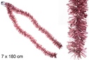 Boa pelo ancho rosa mate 7x180 cm