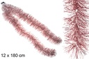 Boa pelo ancho rosa Barbie brillo/snow 12x180 cm