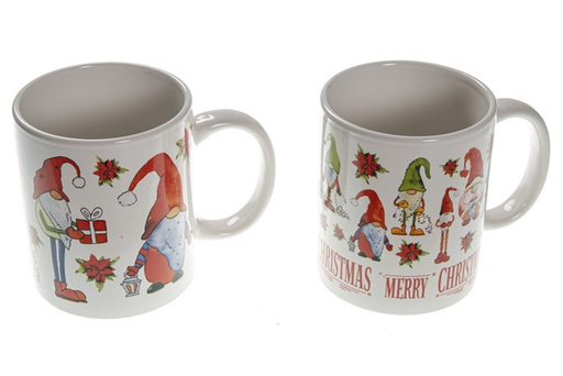 [120426] Ceramic mug assorted Christmas decoration 9,5x8 cm