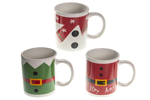 [120434] Mug en céramique décoration de Noël assortie 9,5 cm