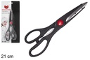 Tijeras cocina mango negro 21 cm