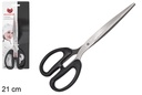 Tijeras domesticas mango negro 21 cm
