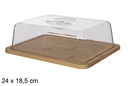 Rectangular bamboo cheese bowl 24x18,5 cm