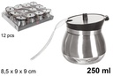 Azucarero de cristal y metal 250 ml