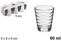 Pack 6 vasos chupito Venecia 60 ml