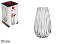 Florero cristal rayado 20 cm
