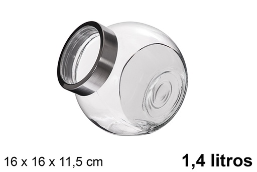[120805] Glass jar with transparent lid 1,4 liters