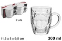 Pack 2 vasos cristal tanque de cerveza 300 ml