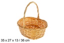 Cesta mimbre ovalada miel 35x27x13 cm