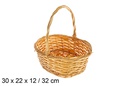 Cesta mimbre ovalada miel 30x22x12 cm