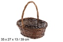 Cesta mimbre ovalada café 35x27x13 cm