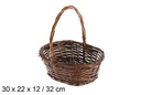 Cesta mimbre ovalada café 30x22x12 cm
