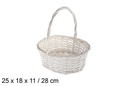 Cestas mimbre ovalada blanca 27x18x11 cm