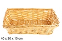 Cestas mimbre rectangular miel 40x30x10 cm