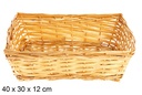 Cestas mimbre rectangular miel 40x30x12 cm
