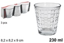 Pack 3 copos de água Marsella 230 ml