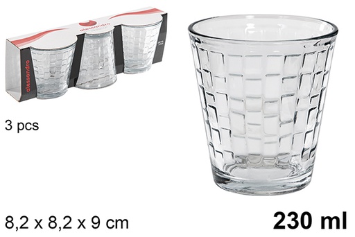 [120847] Pack 3 bicchieri in vetro da acqua Marsella 230 ml