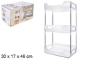 Organizer 3 shelves white 30x17x46 cm