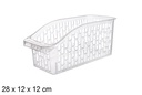 Organizer portaoggetti in plastica trasparente 28x12x12 cm