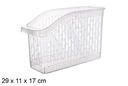 Plastic transparent storage organizer 29x11x17 cm