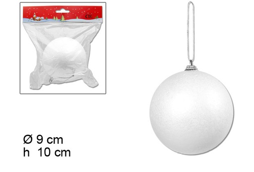 [049982] Bola blanca de Navidad 9 cm