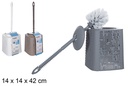Colored plastic toilet brush holder
