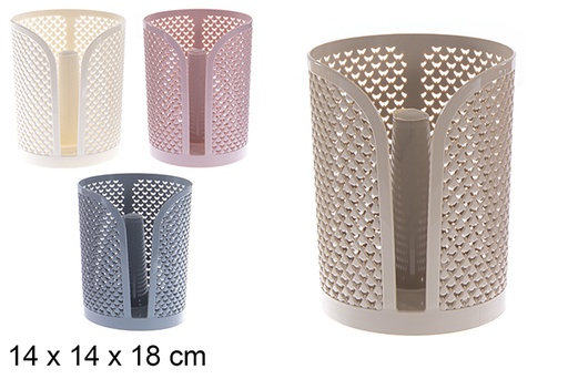 [120957] Porta-papel higiênico de plástico Diamond cores sortidas