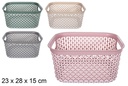 Cesta plástico organizadora 23x28 cm