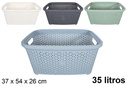 Cesta plástico colada 35 l.
