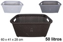 Cesta plástico colada 50 l.