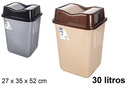 Papelera plástico tapa basculante Butterfly 30 l.