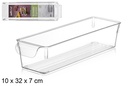 Bandeja organizadora plástico transparente 10x32x7 cm