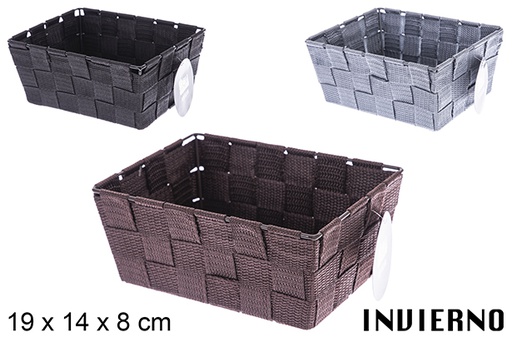 [121007] Cestino in nylon colore Invierno 19x14x8 cm